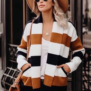 FATE The Penelope Stripe Open Cardigan